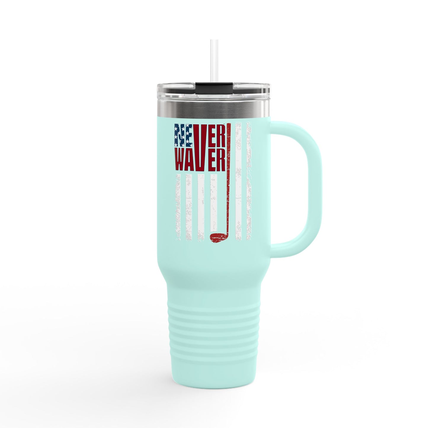 "Never Waver Golf" - Insulated Travel Mug - 40oz Sporty Drinkware