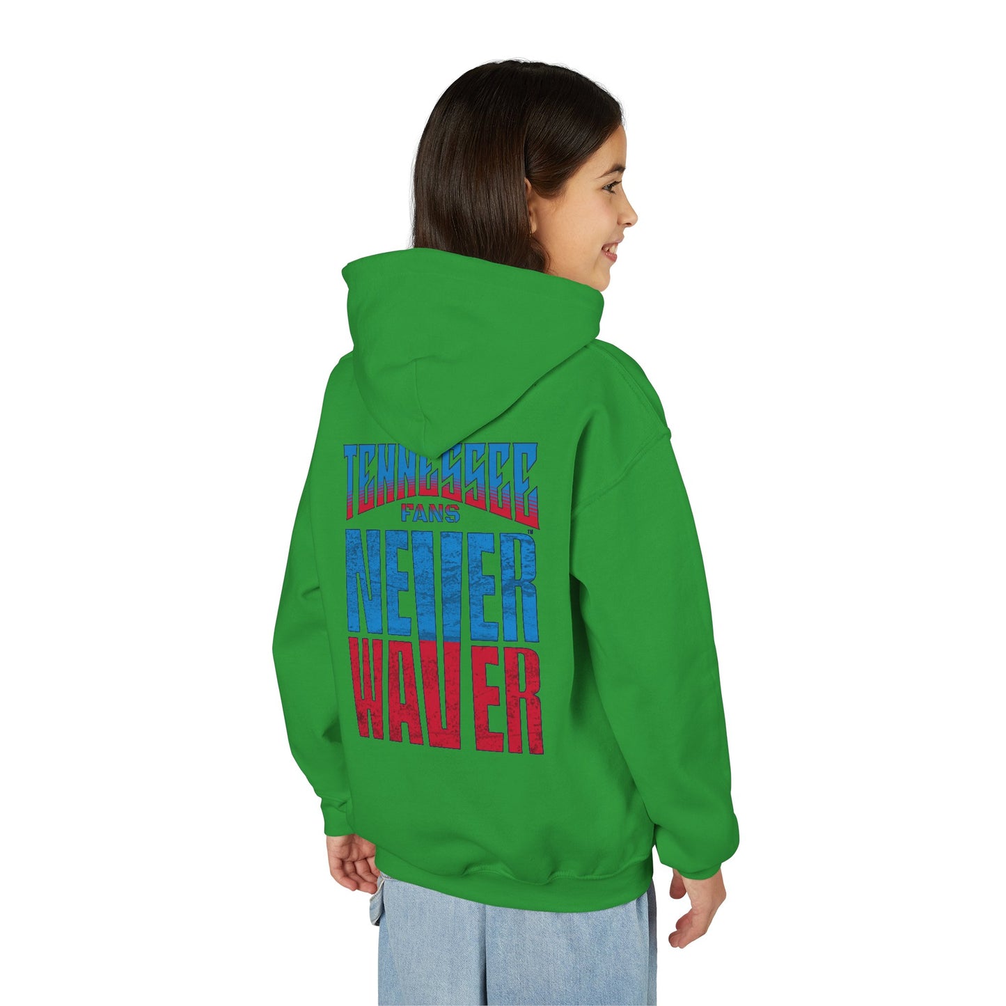 Tennessee Fans Never Waver Youth Heavy Blend Hooded Sweatshirt