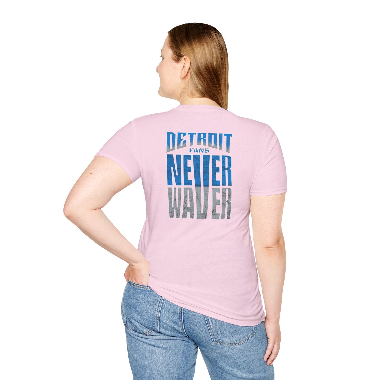 Detroit Fans Never Waver Unisex Softstyle T-Shirt