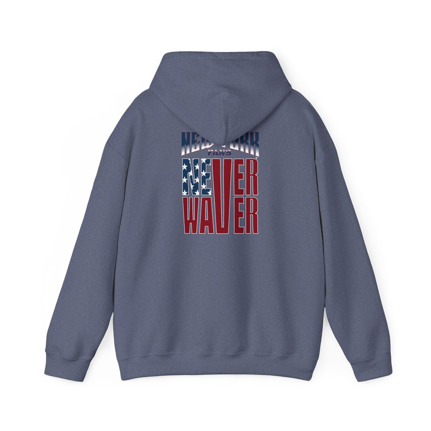'New York Fans Never Waver' American Flag Design Unisex Heavy Blend™ Hoodie