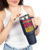 Kansas Fans Never Waver W-Leopard Football Insulated Travel Mug, 40oz