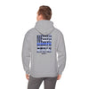 Never Waver Back The Blue Hoodie - Unisex Heavy Blend Sweatshirt