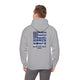 Never Waver Back The Blue Hoodie - Unisex Heavy Blend Sweatshirt