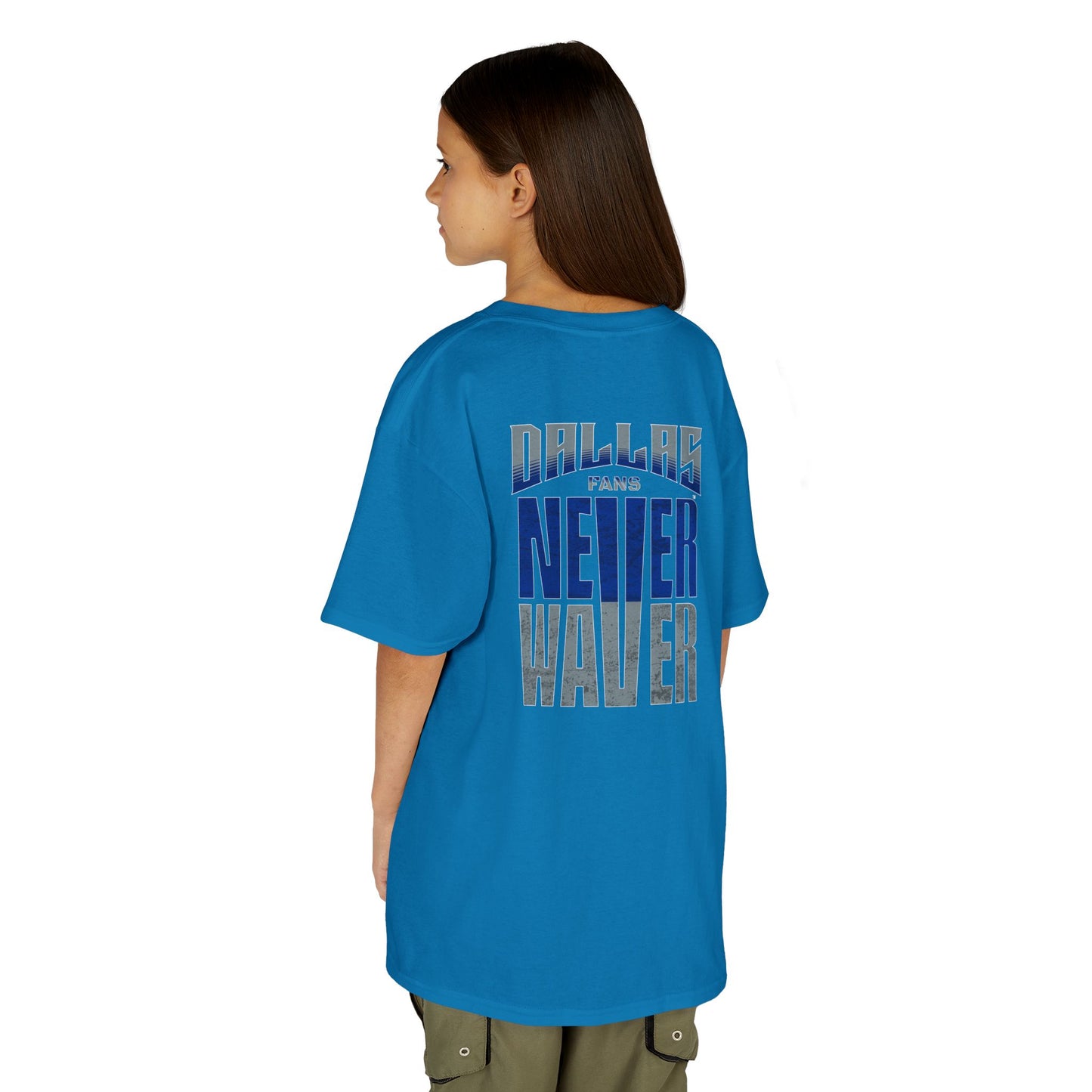 Dallas Fans Never Waver Kids Heavy Cotton™ Tee