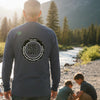 Unisex Long Sleeve Pocket T-Shirt - Never Waver PAPA Because Grandpa Is For Old Guys Design