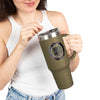 Never Waver 40oz Insulated Travel Mug — "Kick Fear in the Teeth"