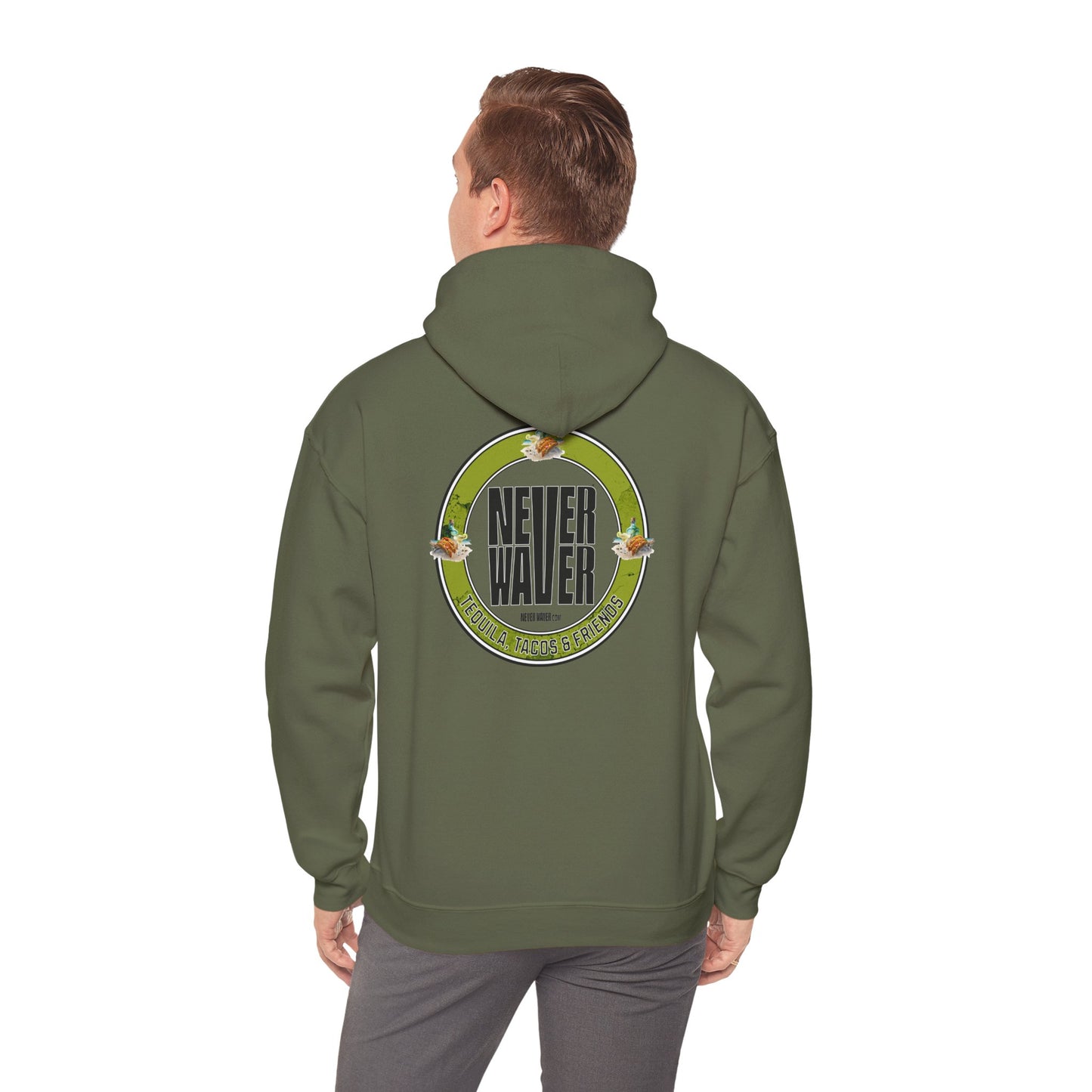Eco-Friendly Unisex Hoodie: "Never Waver Tequila, Tacos, And Friends"