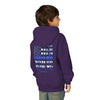 Never Waver Back The Blue  Vintage-Inspired Youth Hoodie with American Flag Design