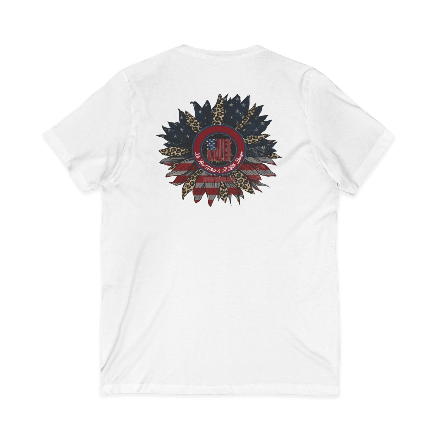 Never Waver Be Red White and A little Bougie T-Shirt Unisex V-Neck Tee