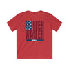Never Waver Stylized Flag Design Kids Softstyle Tee