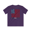 Never Waver Stylized Flag Design Kids Softstyle Tee