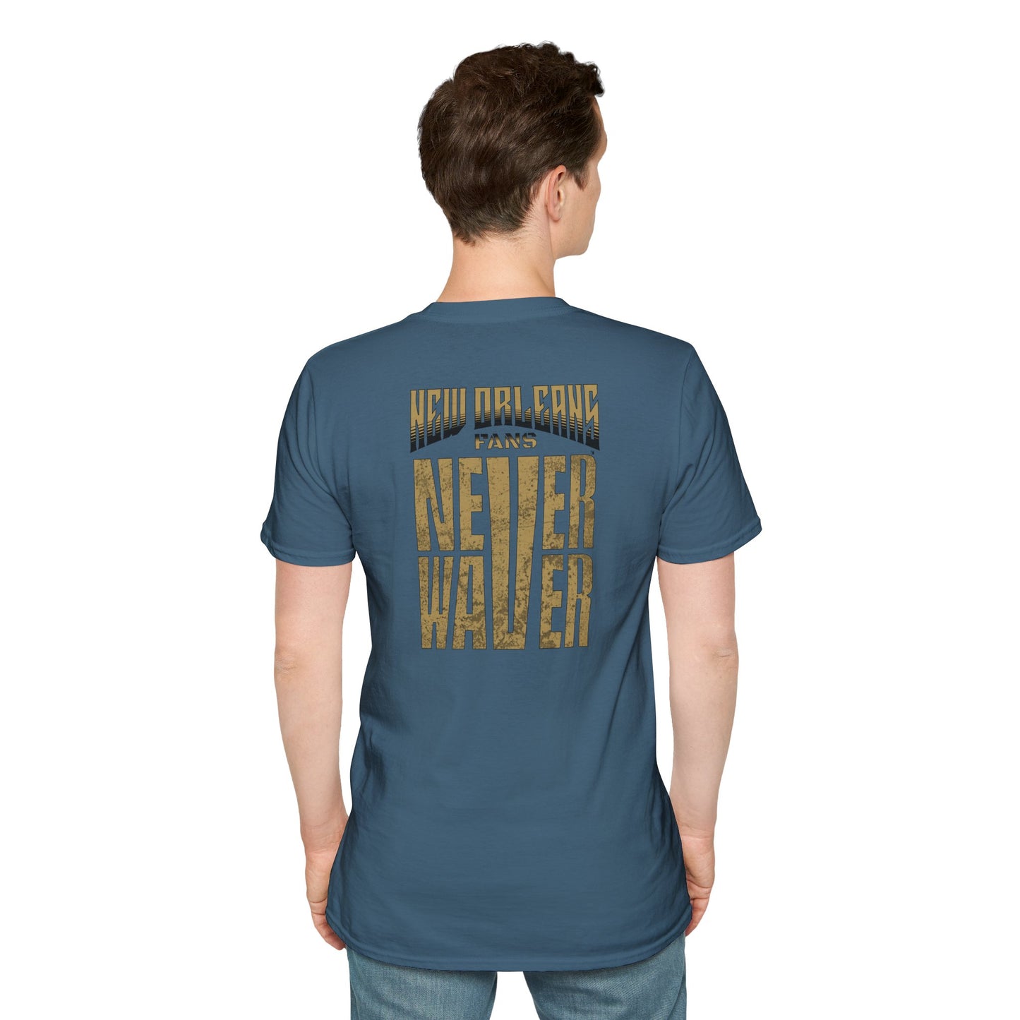 New Orleans Fans Never Waver Unisex Softstyle T-Shirt