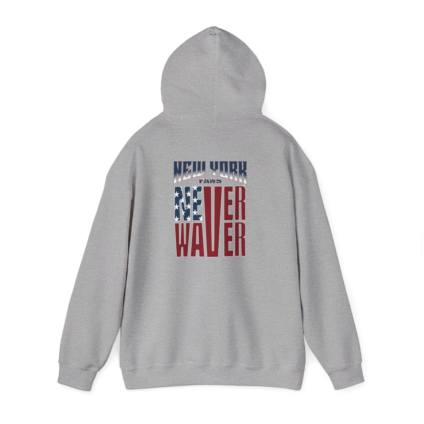 'New York Fans Never Waver' American Flag Design Unisex Heavy Blend™ Hoodie