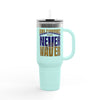 Baltimore Fans Never Waver with Leopard football Insulated Travel Mug, 40oz
