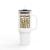 New Orleans Fans Never Waver W-Leopard Football Insulated Travel Mug, 40oz