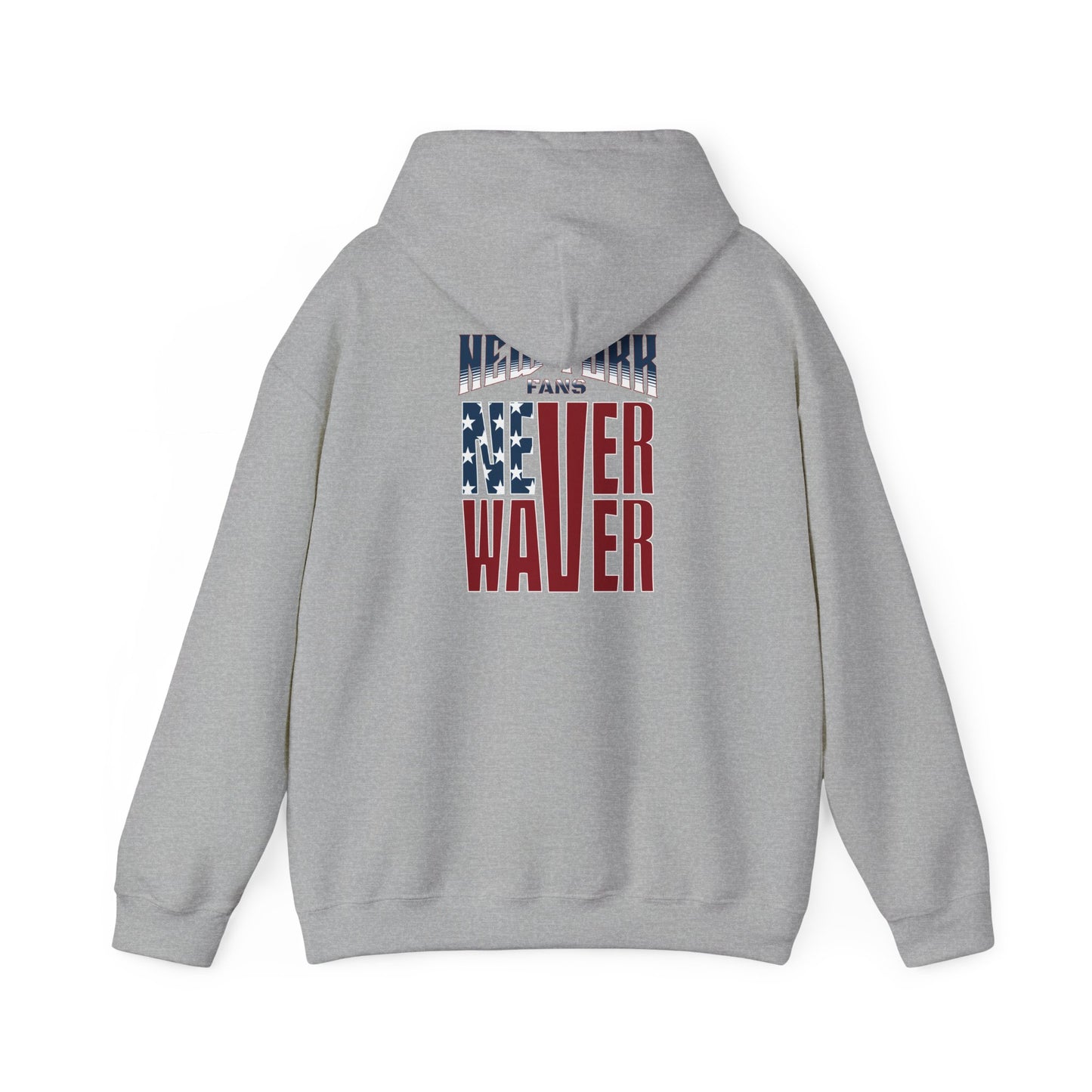 'New York Fans Never Waver' American Flag Design Unisex Heavy Blend™ Hoodie