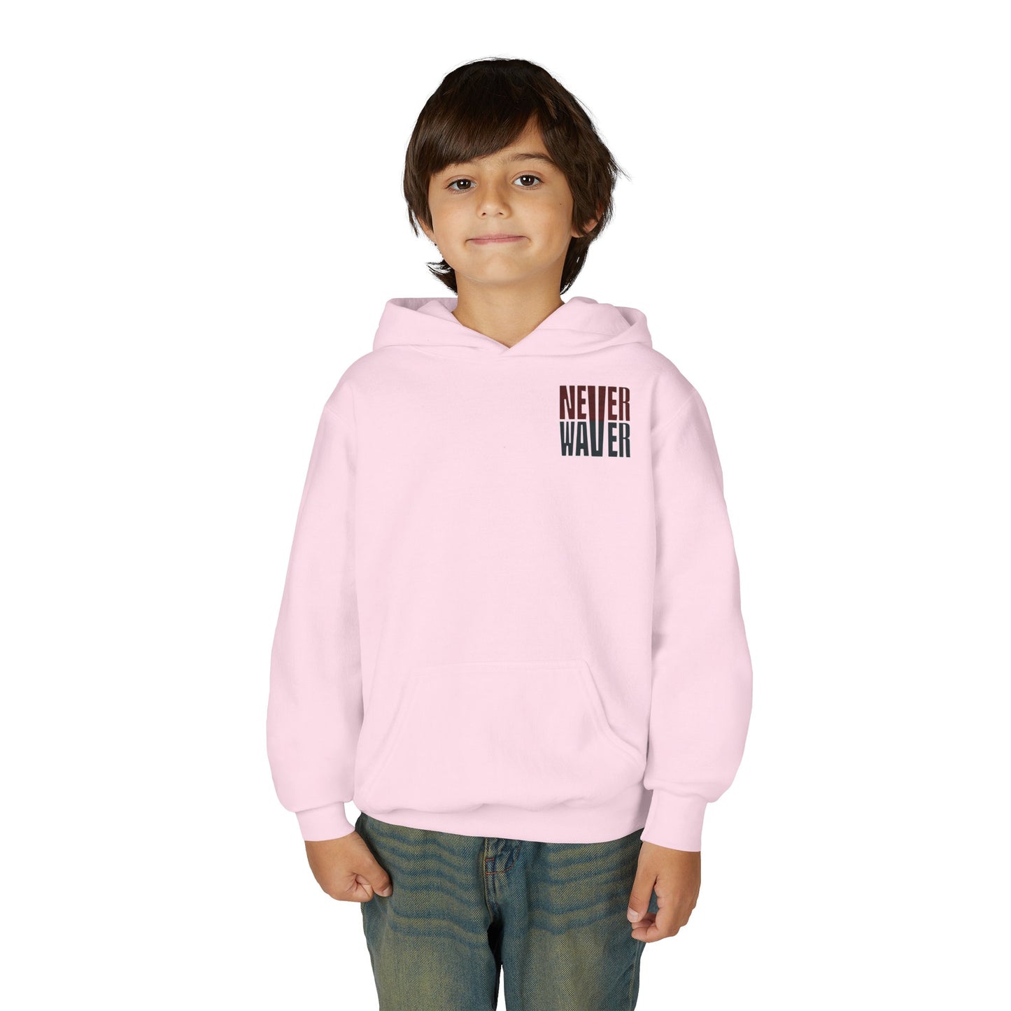 Atlanta Fans Never Waver Youth Heavy Blend Hooded Sweatshirt