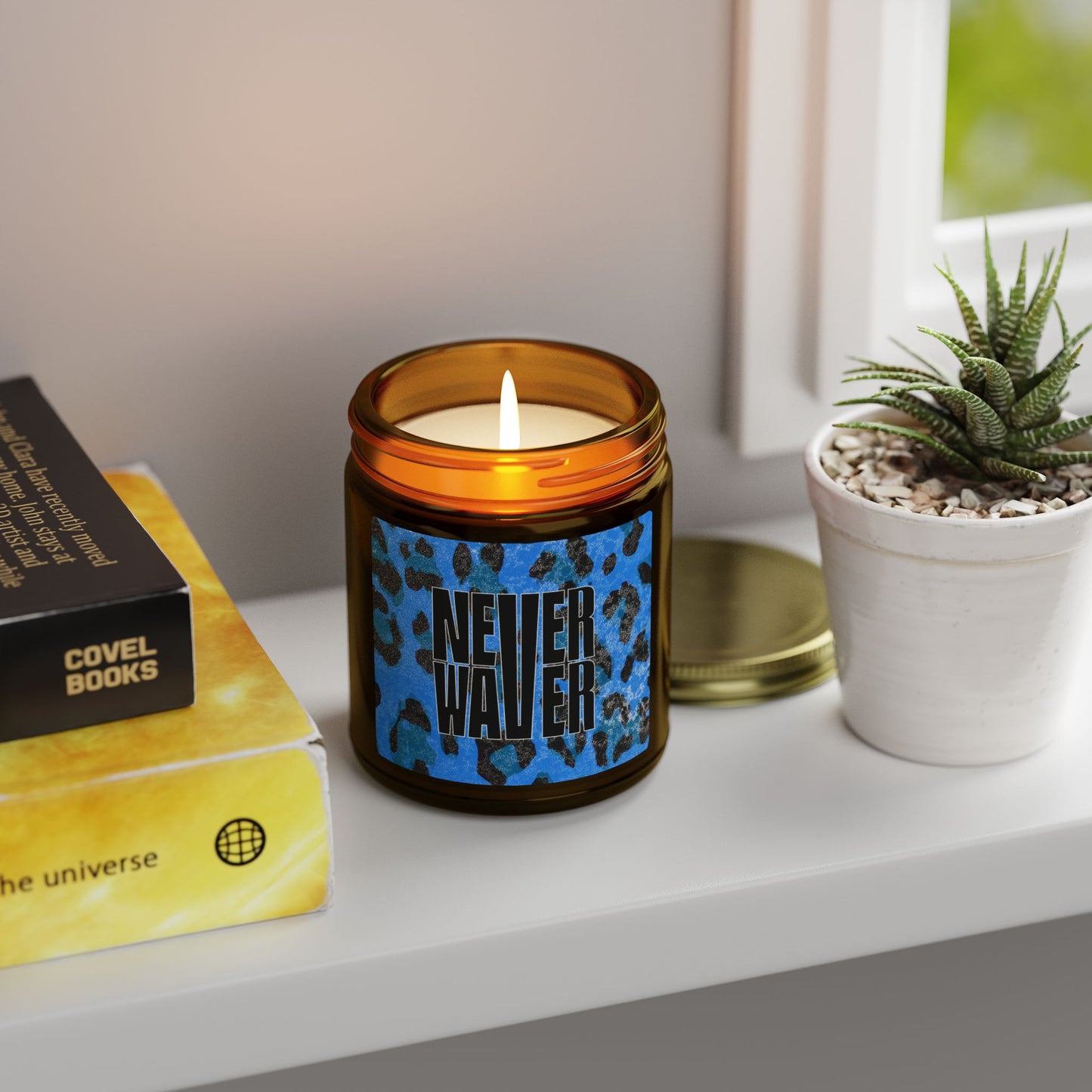 Never Waver Wild Vibes Scented Candles, Coconut Apricot Wax, Eco-Friendly Aromatherapy, Unique Home Decor, Gift for Her, Relaxation Gift