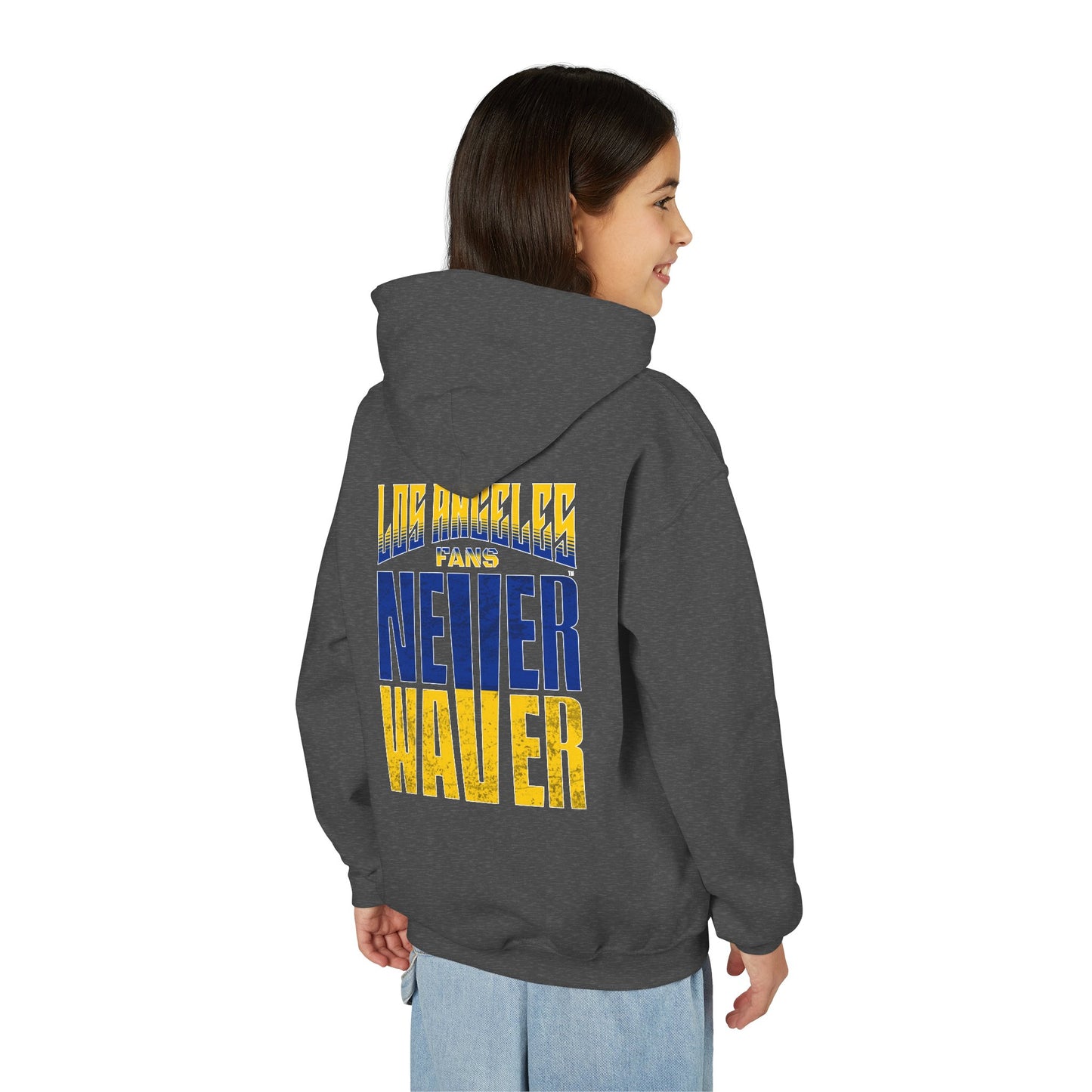 Los Angeles  Fans Never Waver Youth Heavy Blend Hooded Sweatshirt