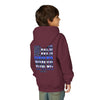 Never Waver Back The Blue  Vintage-Inspired Youth Hoodie with American Flag Design