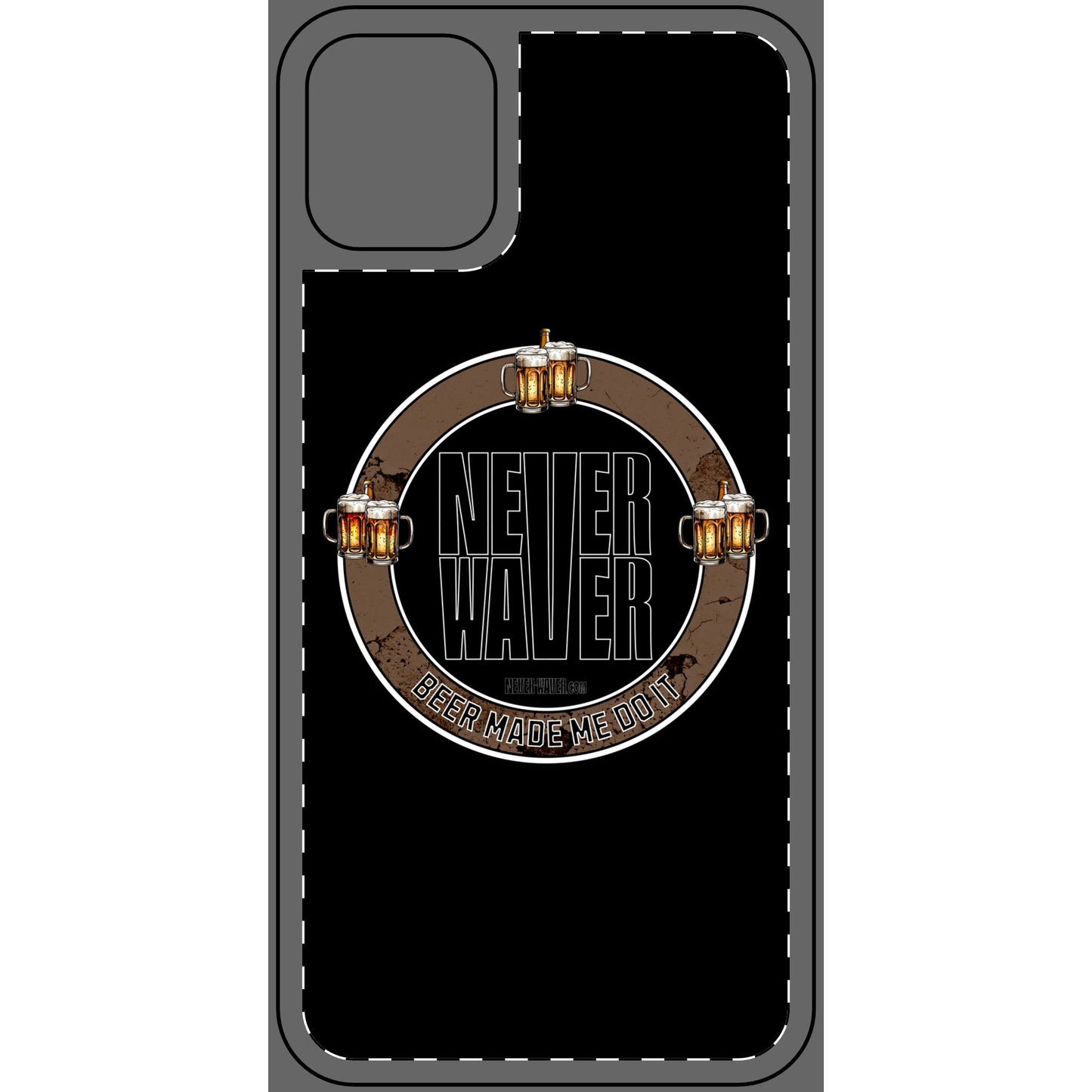 Never Waver Beer Made Me Do It Phone Skin - Beer Lover's Accessory