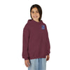 Never Waver Back The Blue  Vintage-Inspired Youth Hoodie with American Flag Design