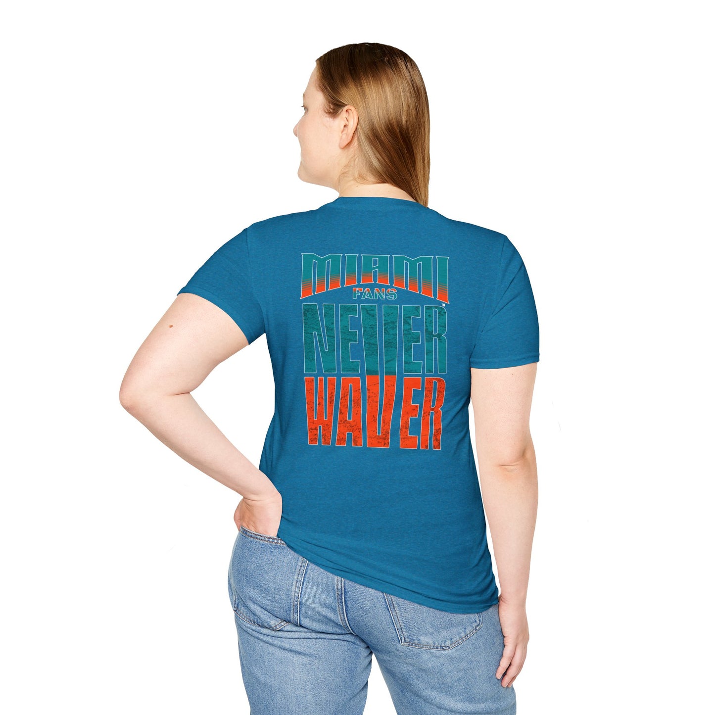Miami Fans Never Waver Unisex Softstyle T-Shirt