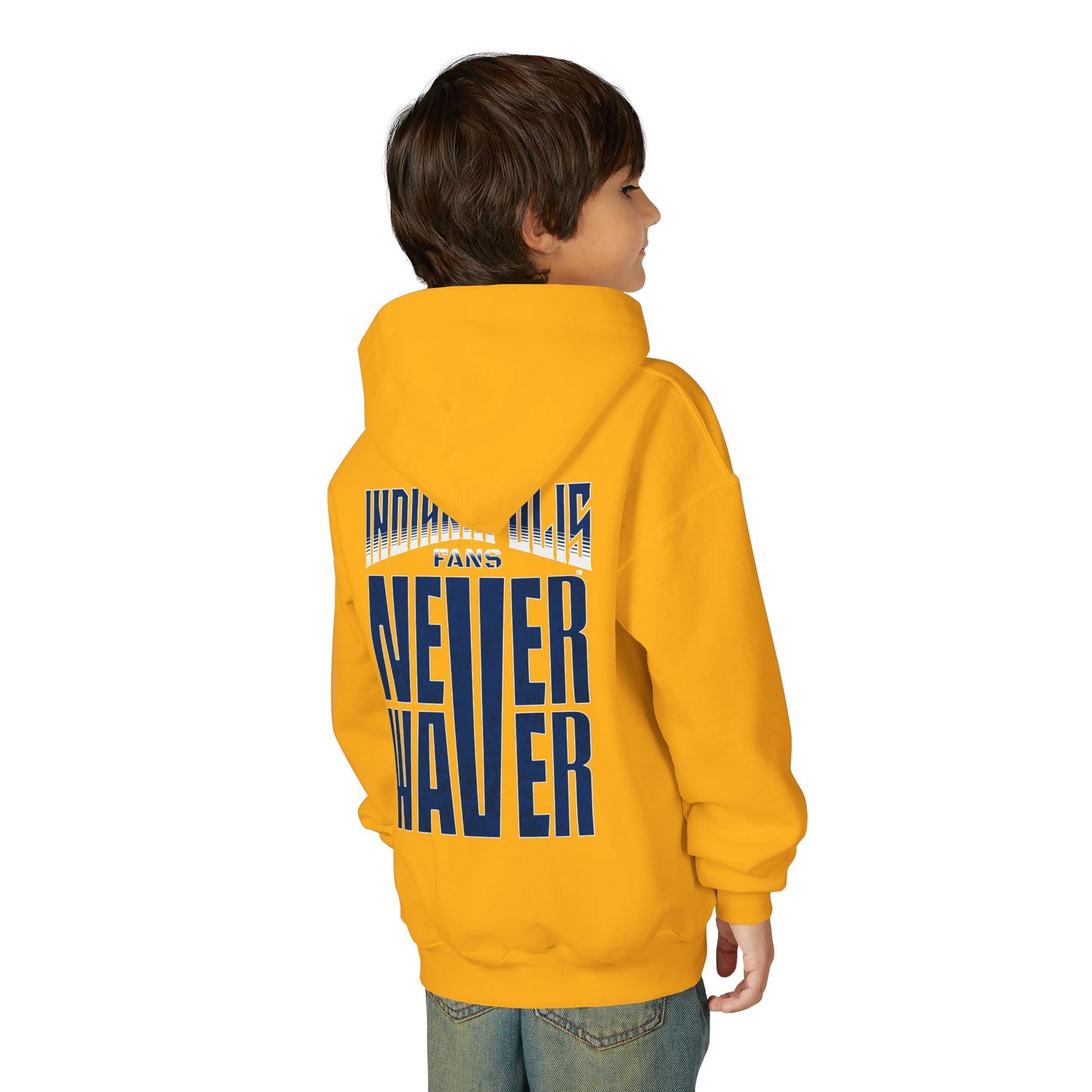 Indianapolis Fans Never Waver Youth Heavy Blend Hooded Sweatshirt
