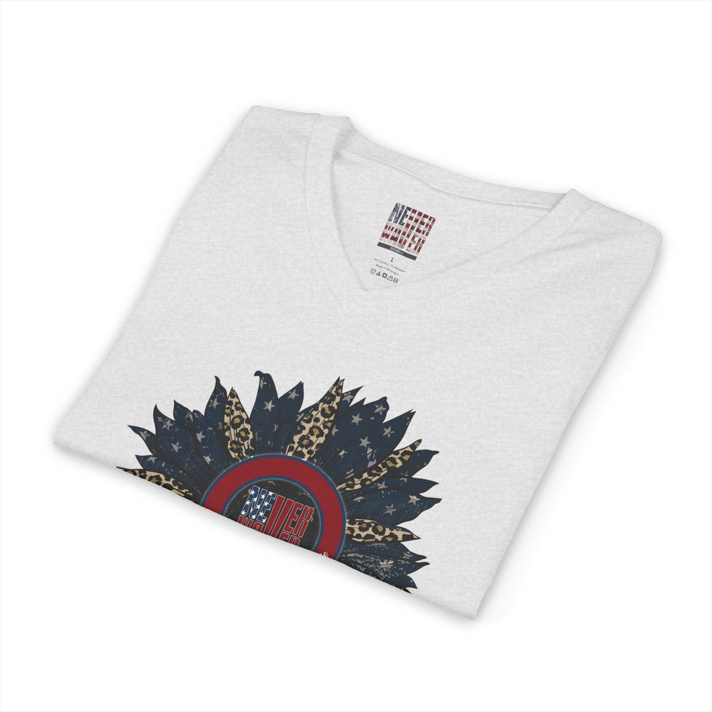 Unisex V-Neck Tee - Never Waver Be Red White & A little Bougie T-Shirt