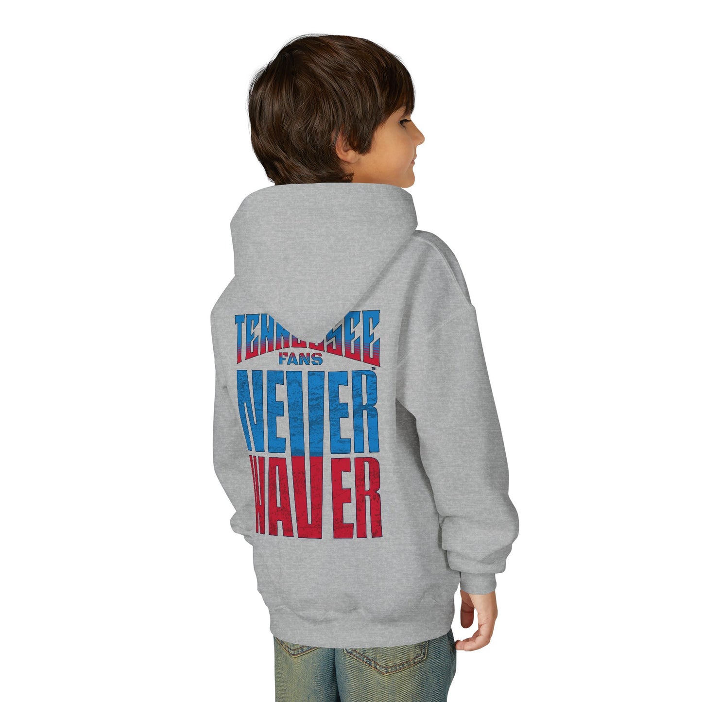 Tennessee Fans Never Waver Youth Heavy Blend Hooded Sweatshirt