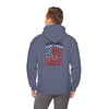 'New York Fans Never Waver W Leopard Football' American Pride Design Unisex Heavy Blend™ Hooded Sweatshirt