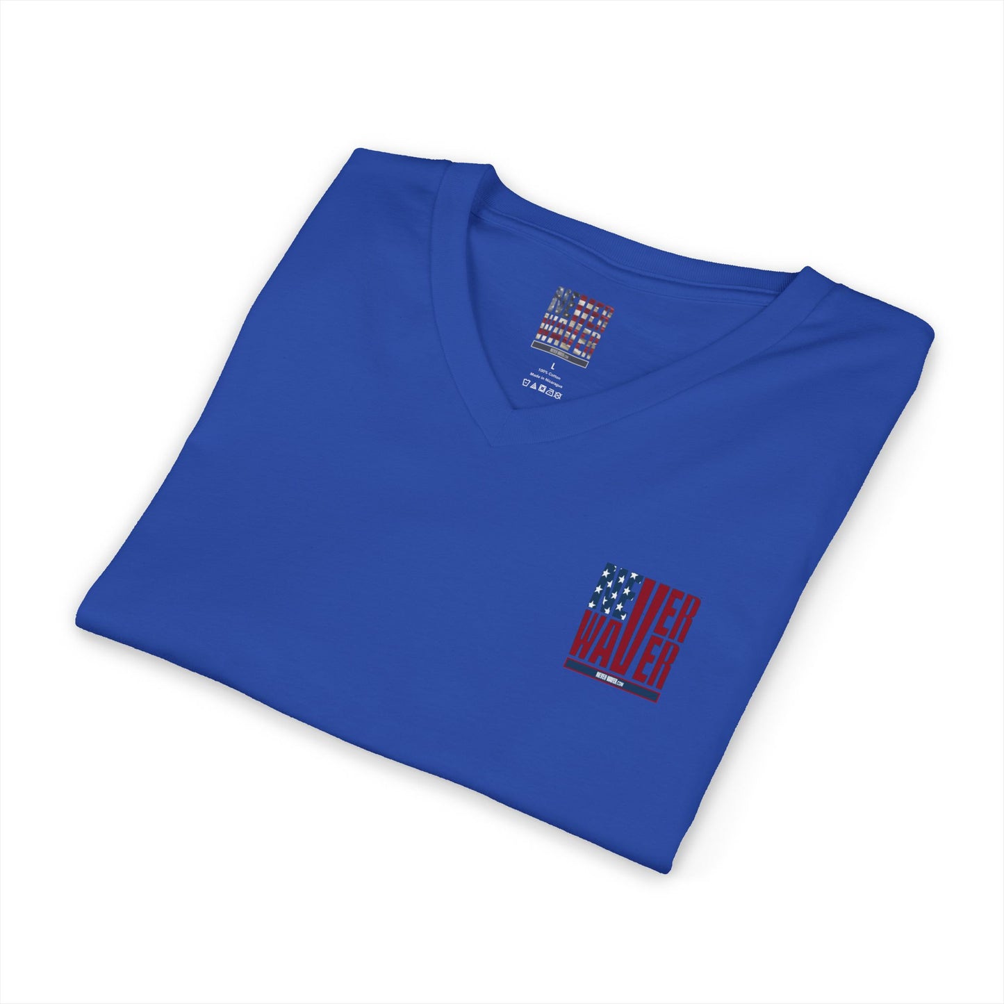 Never Waver Be Red White and A little Bougie T-Shirt Unisex V-Neck Tee