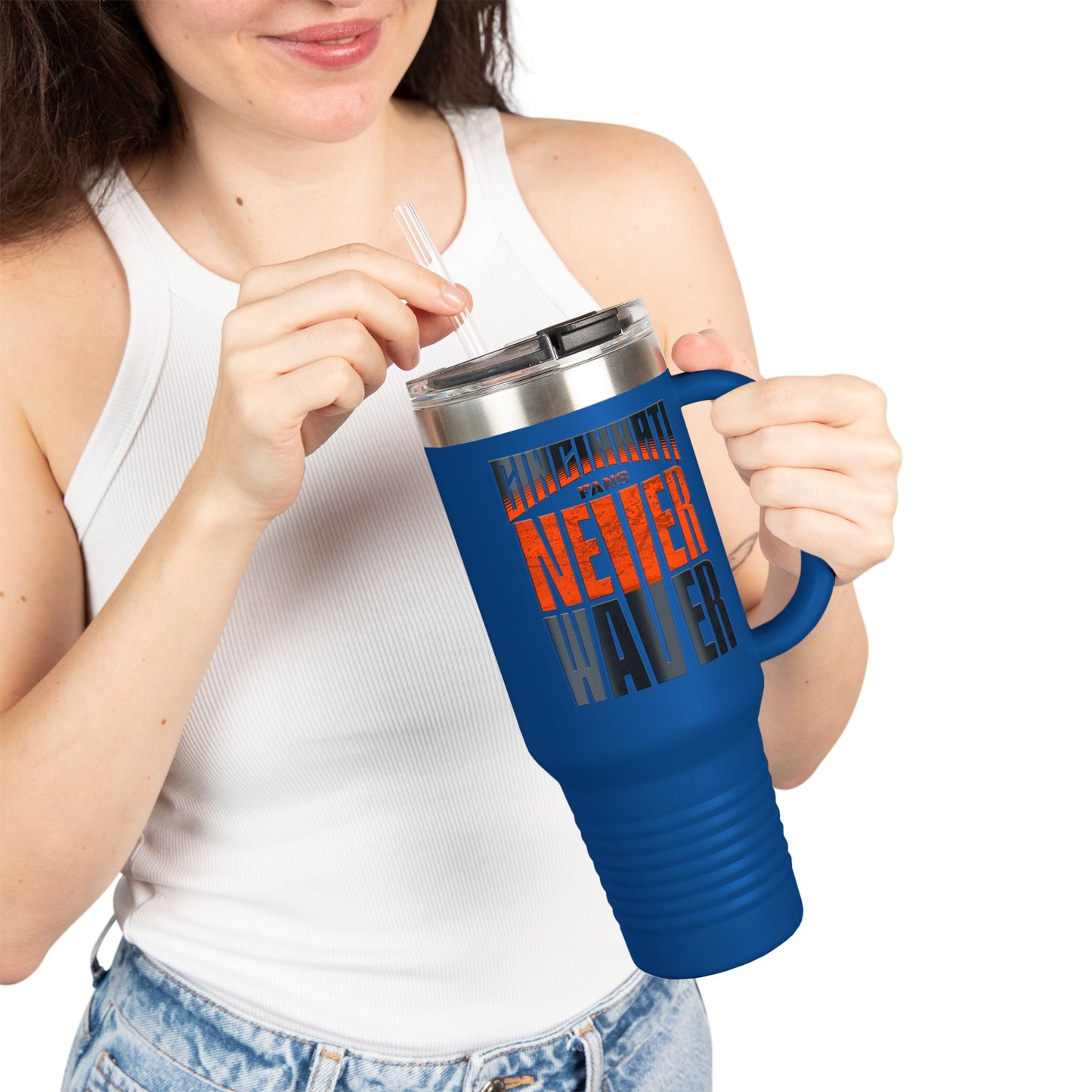 Cincinnati Fans Never Waver Insulated Travel Mug, 40oz