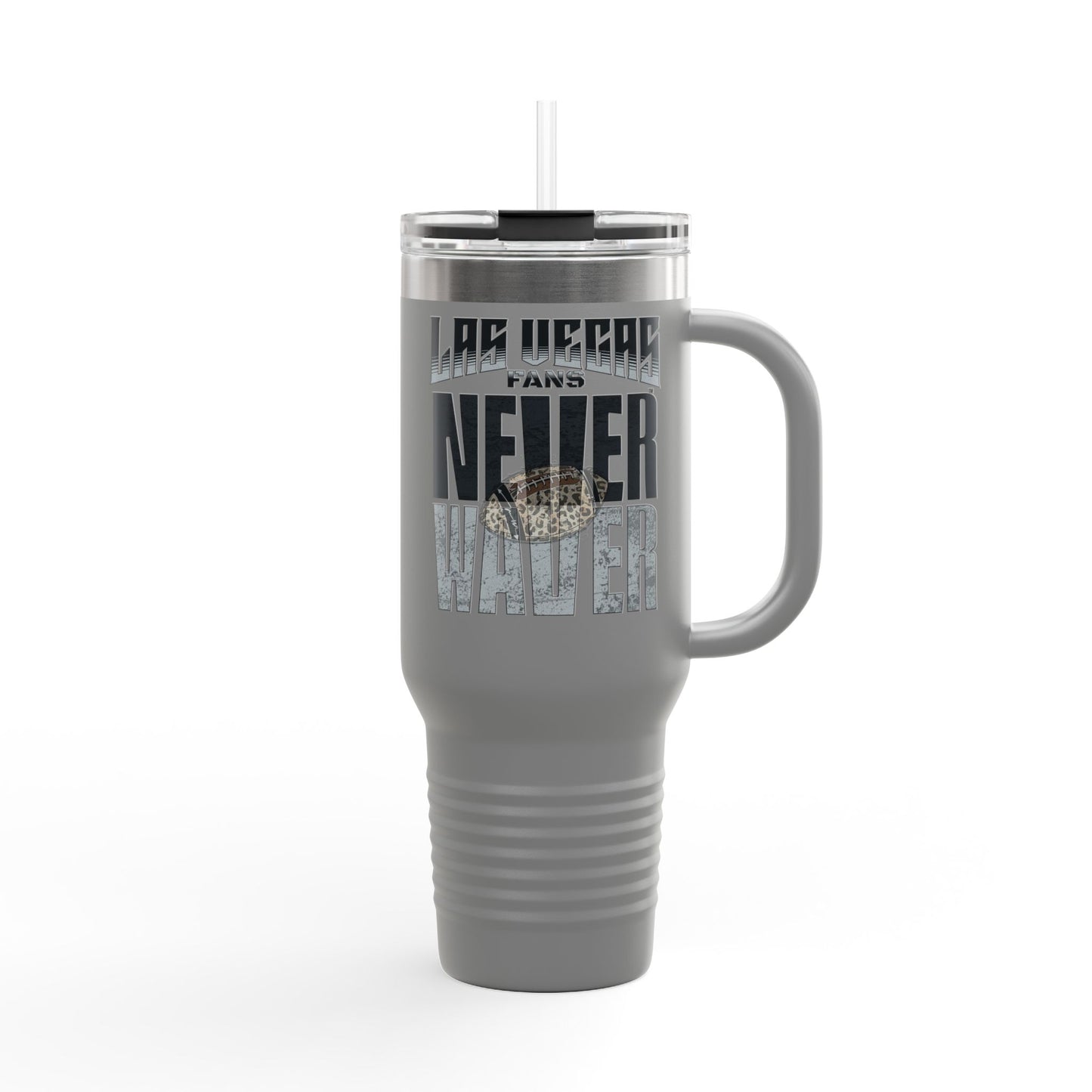 Las Vegas Fans Never Waver W-Leopard Football Insulated Travel Mug, 40oz