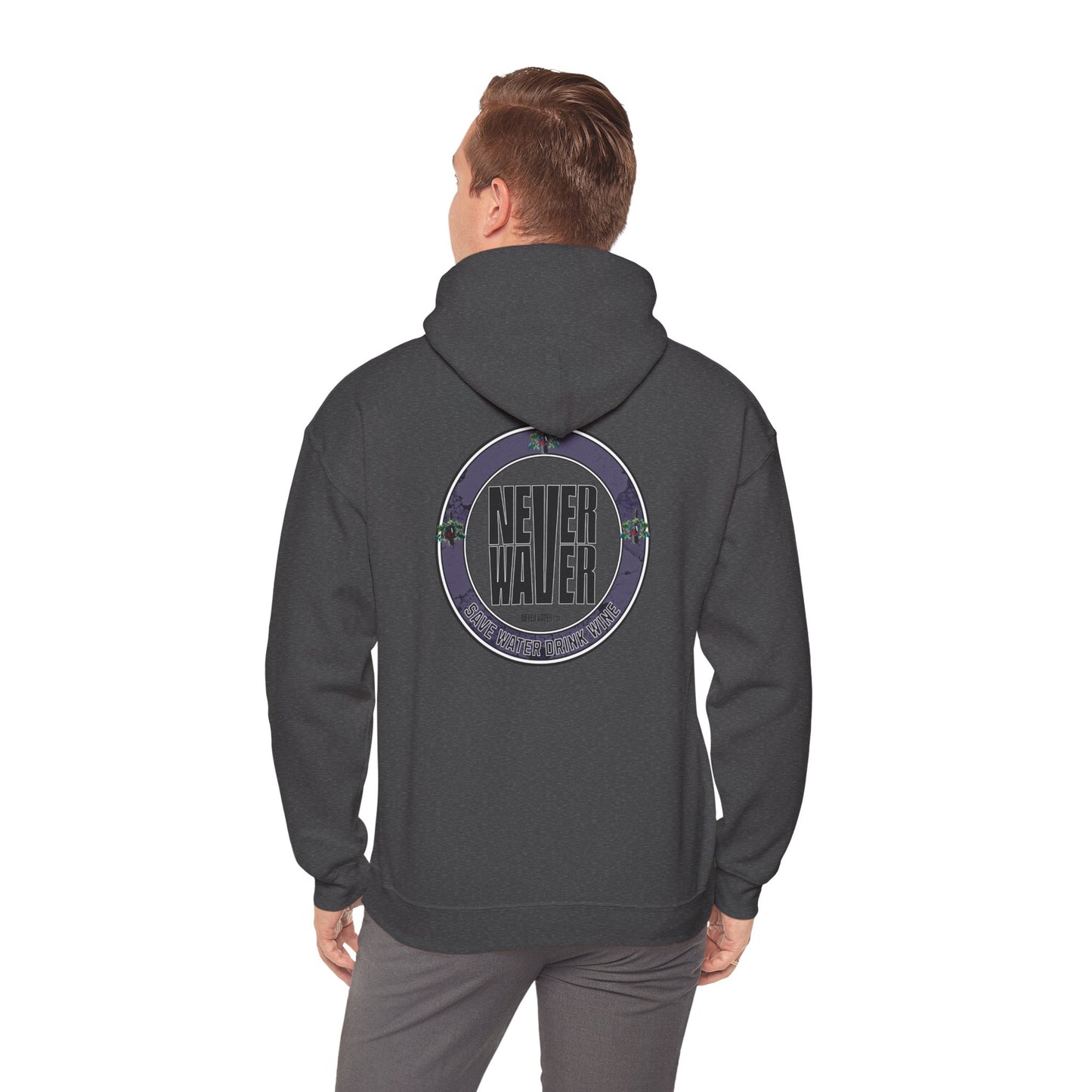 "Never Waver Save Water Drink Wine "Eco-Friendly Unisex Hoodie
