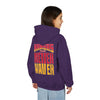 Kansas Fans Never Waver Youth Heavy Blend Hooded Sweatshirt