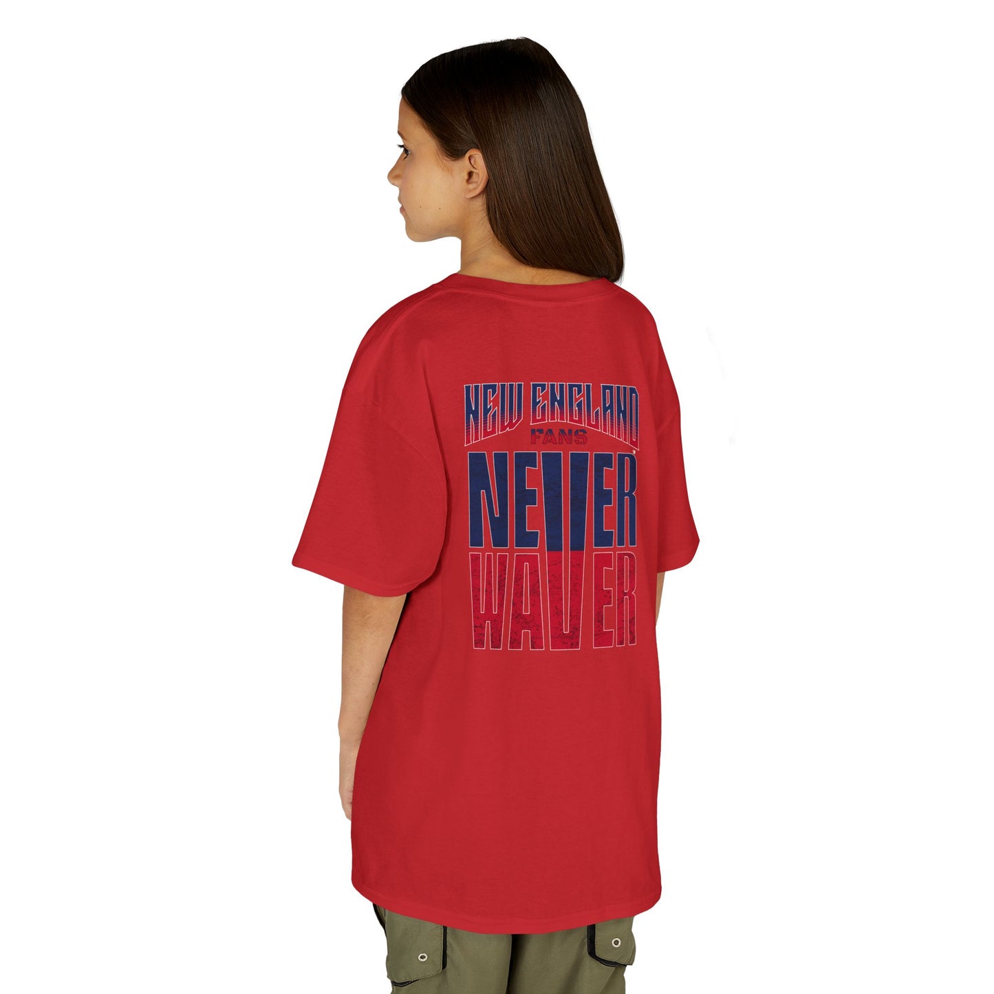 New England Fans Never Waver Kids Heavy Cotton™ Tee