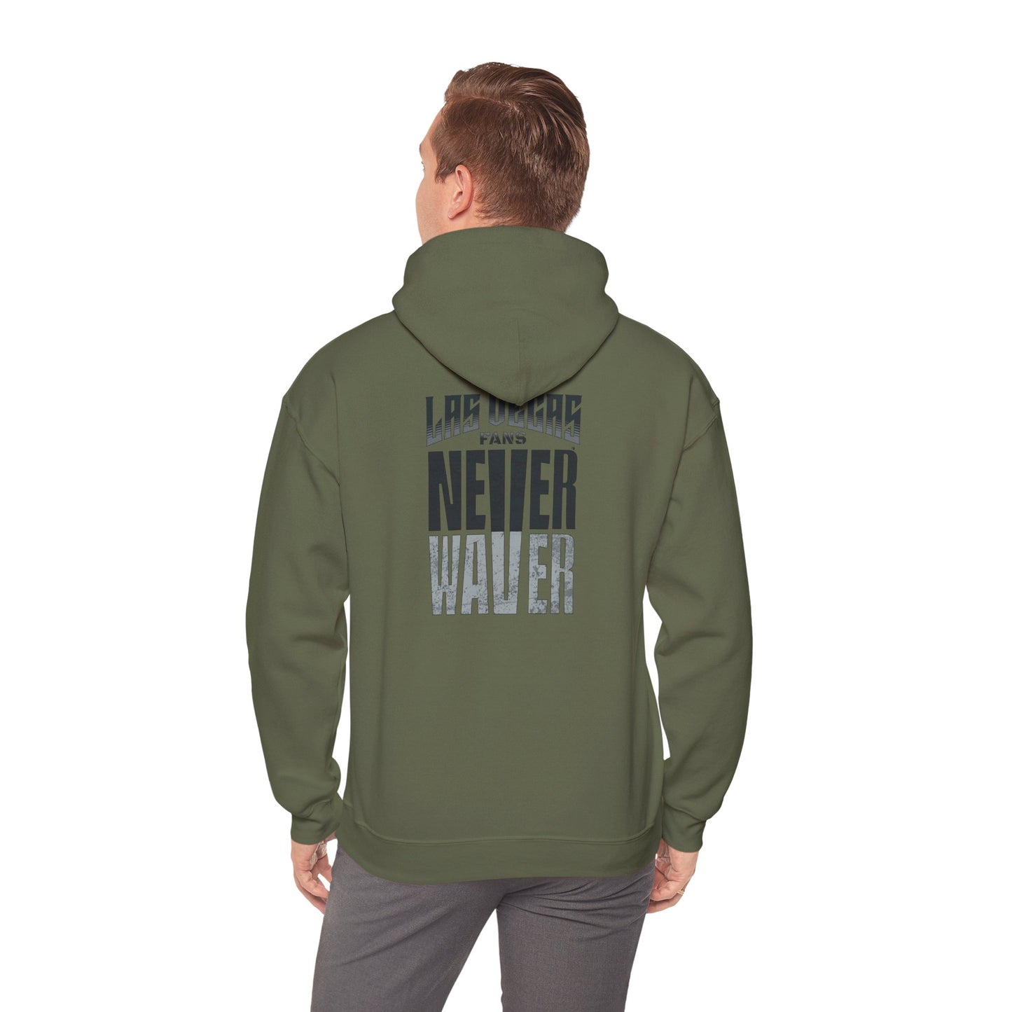 Las Vegas Fans Never Waver Design, Perfect for Sports Fans Unisex Heavy Blend™ Hooded Sweatshirt