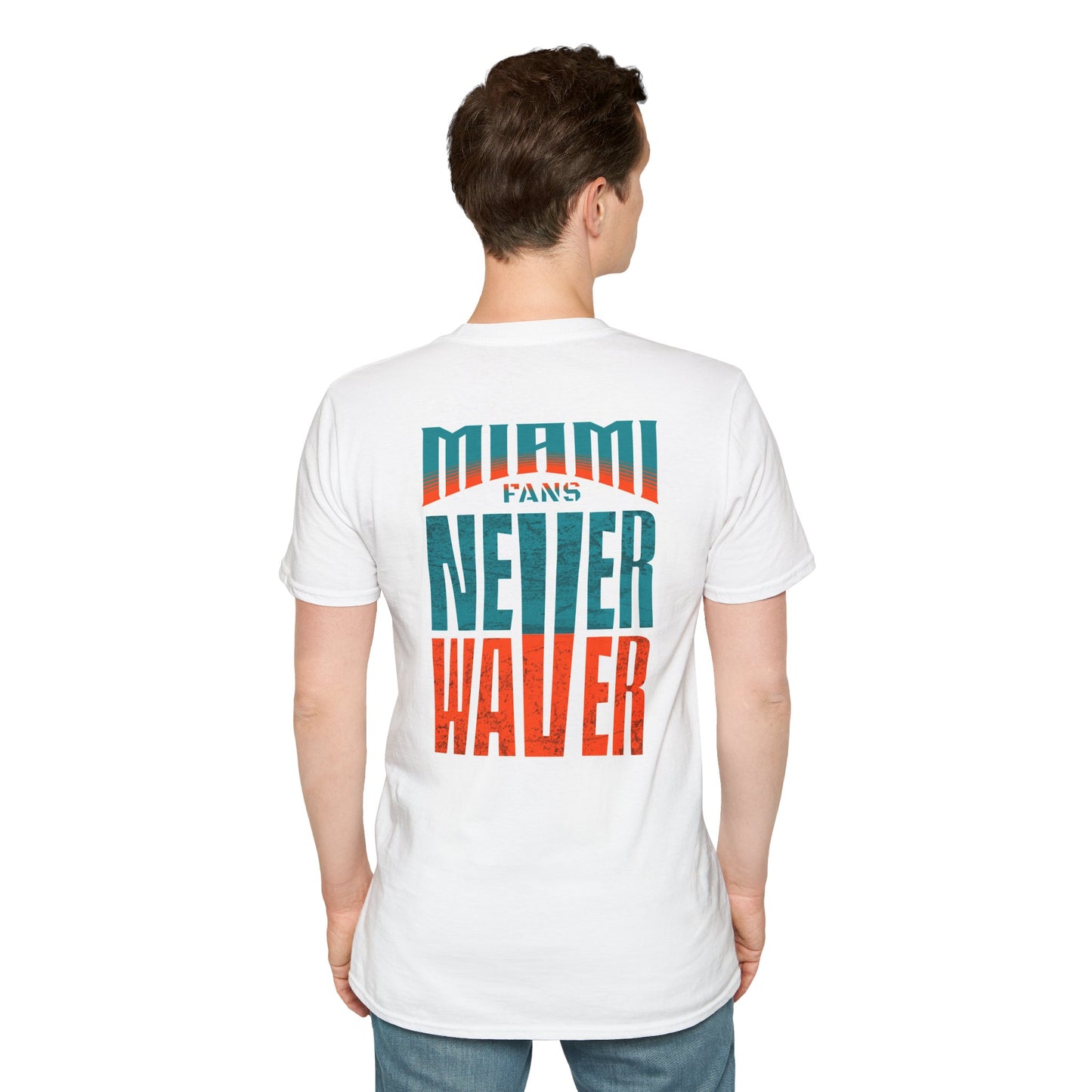 Miami Fans Never Waver Unisex Softstyle T-Shirt
