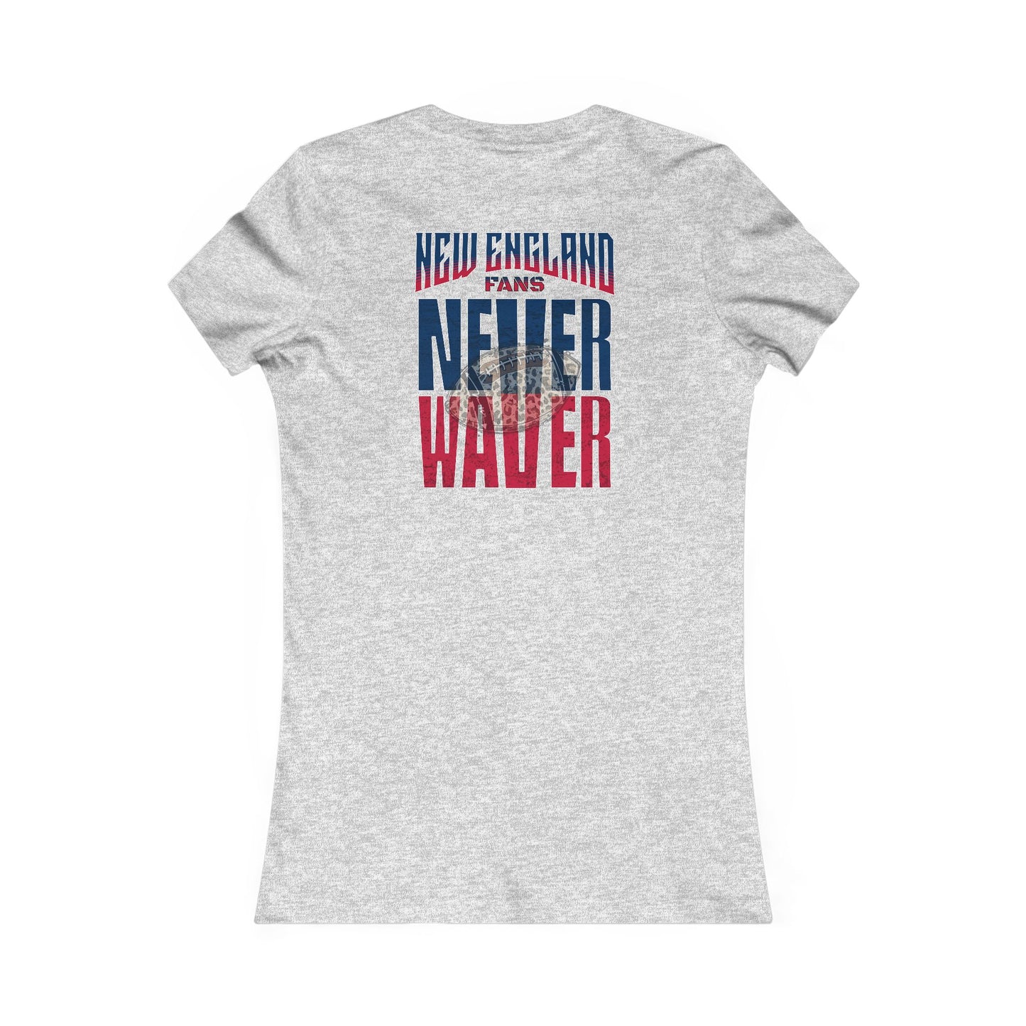 New England Fans Never Waver W-Leopard Football Women's Favorite Tee
