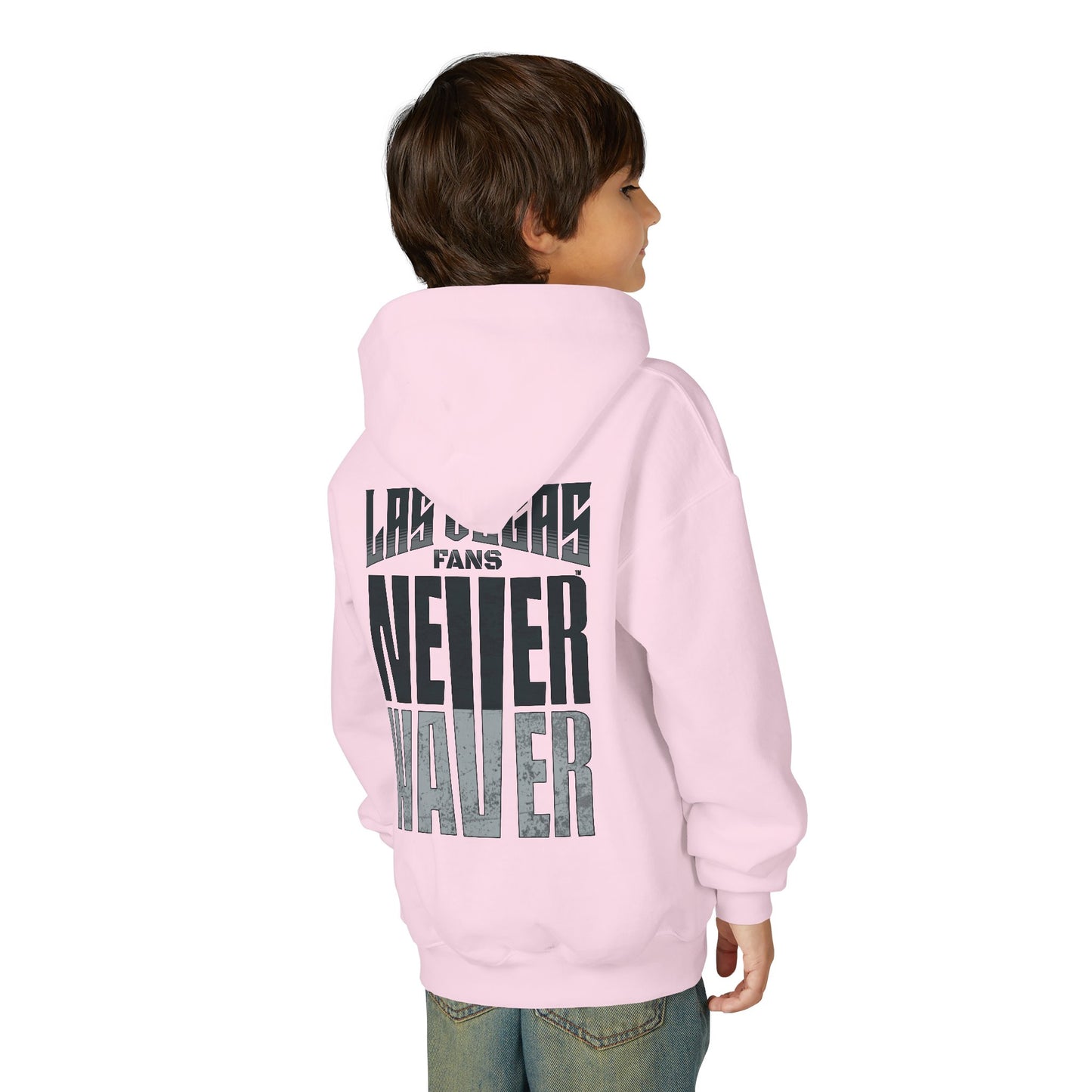 Las Vegas Fans Never Waver Youth Heavy Blend Hooded Sweatshirt
