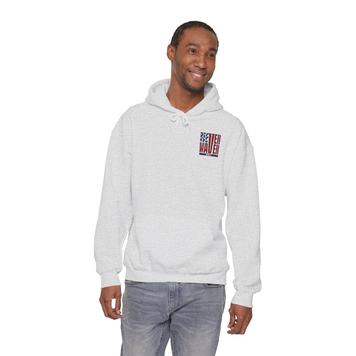 Never Waver Husband Daddy Protector Hero Unisex Heavy Blend™ Hooded Sweatshirt