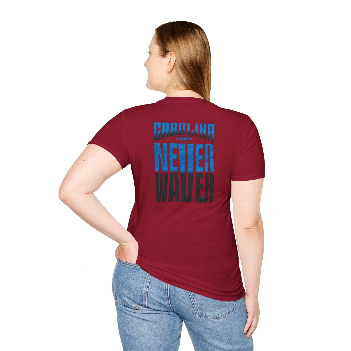 Carolina Fans Never Waver Unisex Softstyle T-Shirt