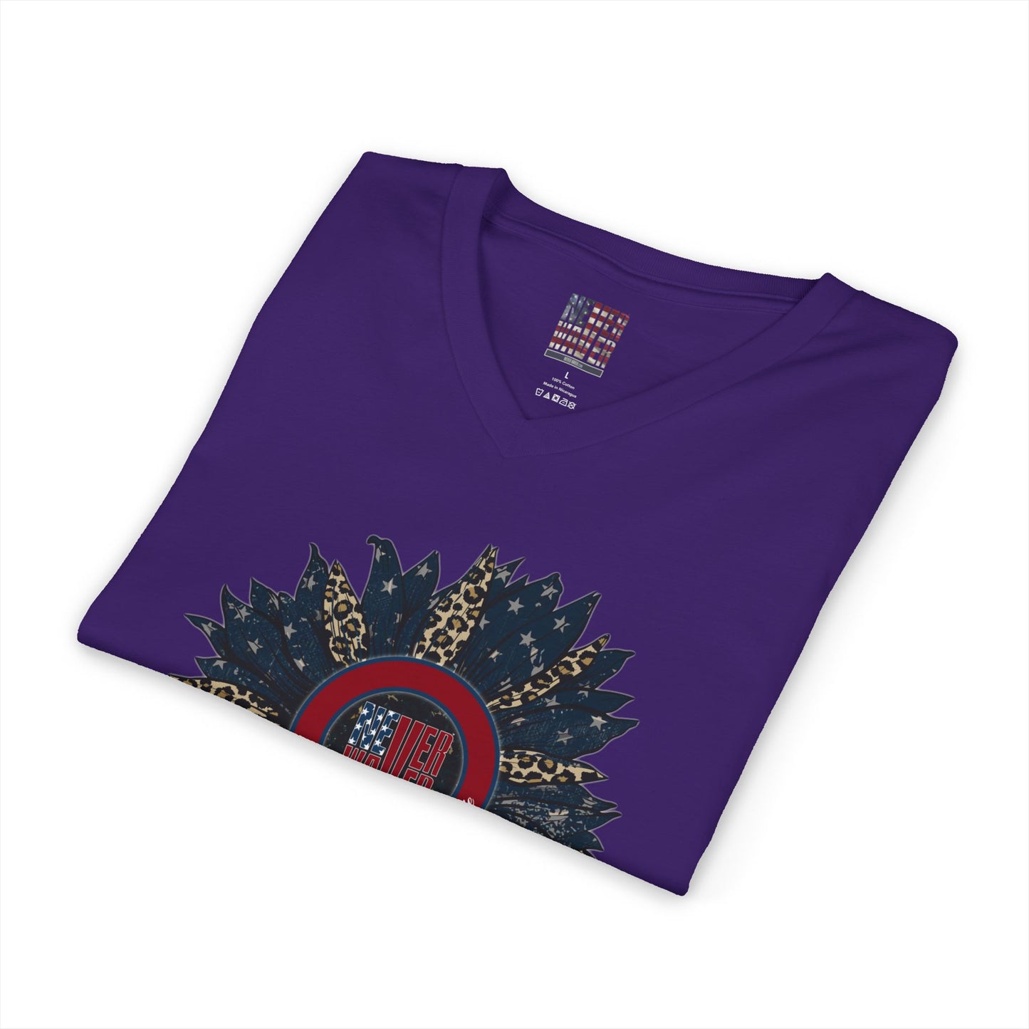 Unisex V-Neck Tee - Never Waver Be Red White & A little Bougie T-Shirt