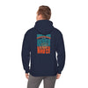 Miami Fans  NEVER WAVER w Leopard Football | Cozy Streetwear for Every Day Unisex Heavy Blend™ Hooded Sweatshirt -