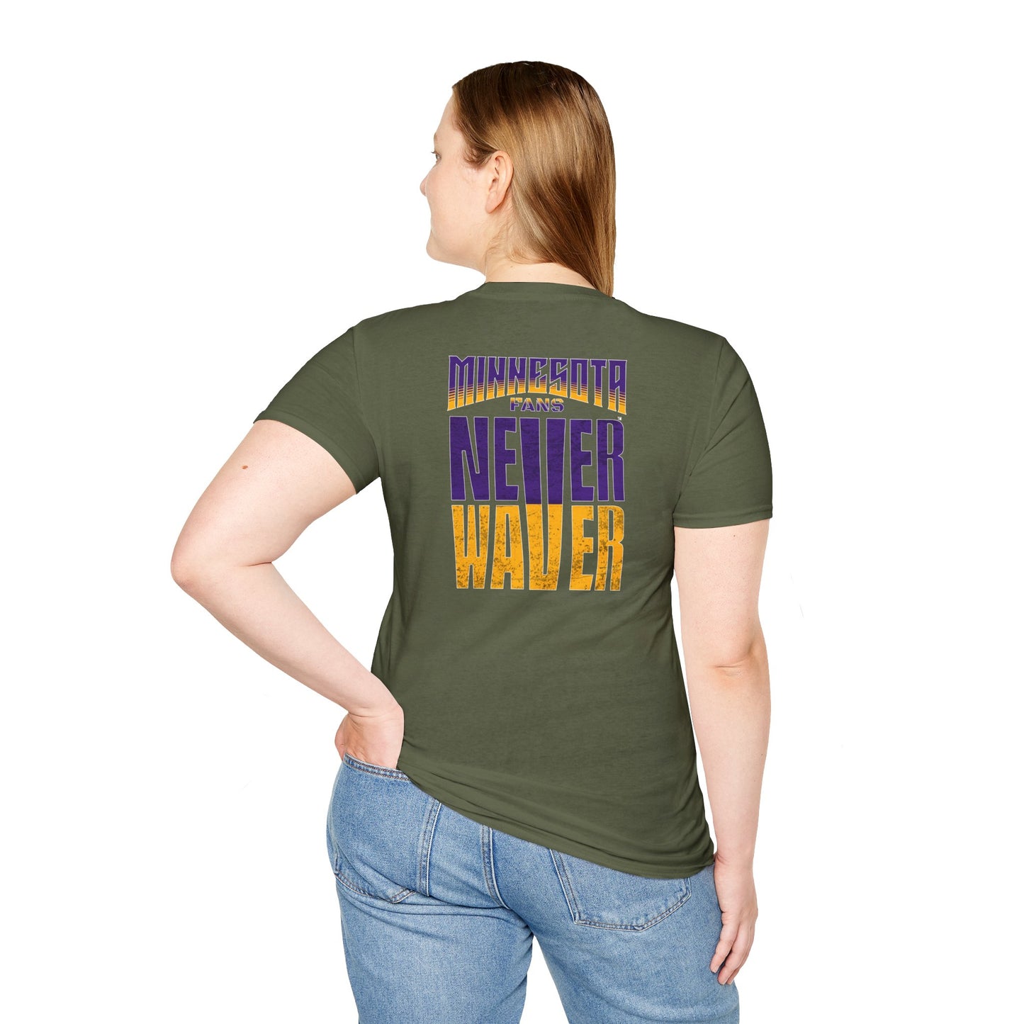 Minnesota Fans Never Waver Unisex Softstyle T-Shirt