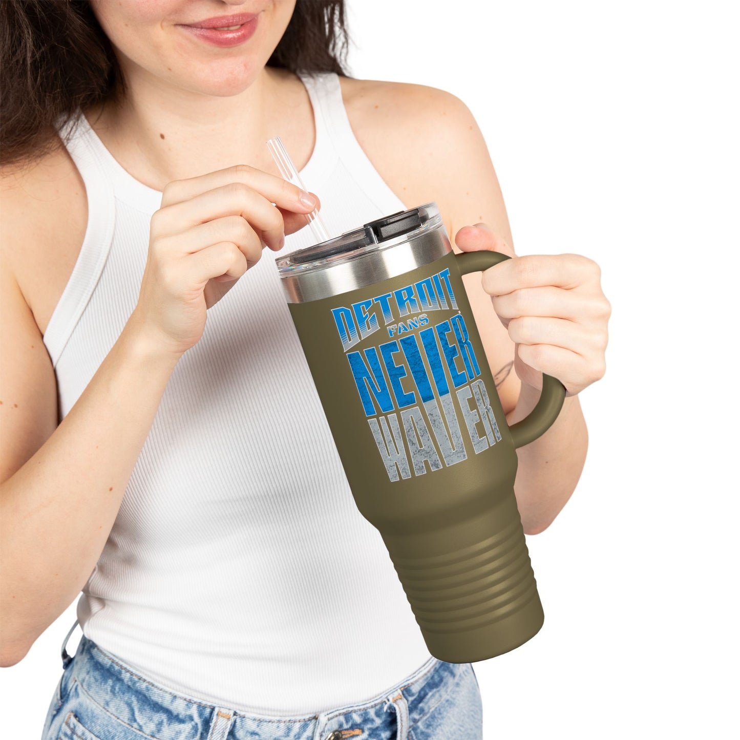 Detroit Fans Never Waver Insulated Travel Mug, 40oz