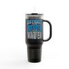Detroit Fans Never Waver W-Leopard Football Insulated Travel Mug, 40oz