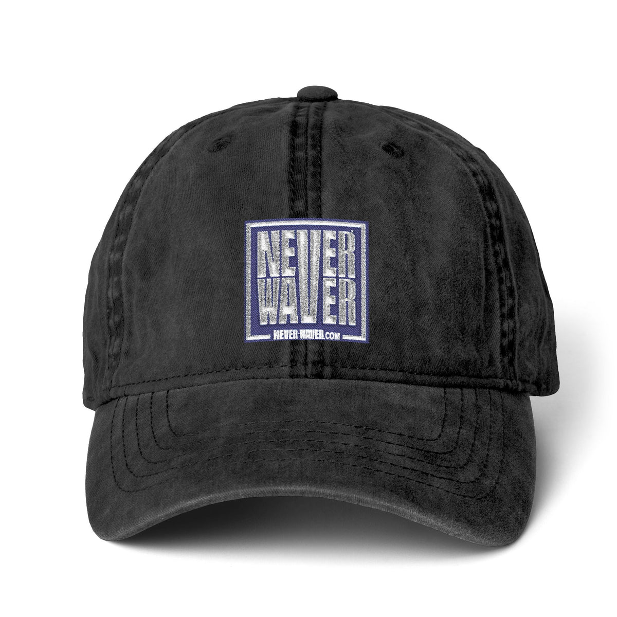 Never Waver  Women's Pigment-Dyed Cap with Fashion Undervisor (Embroidery)