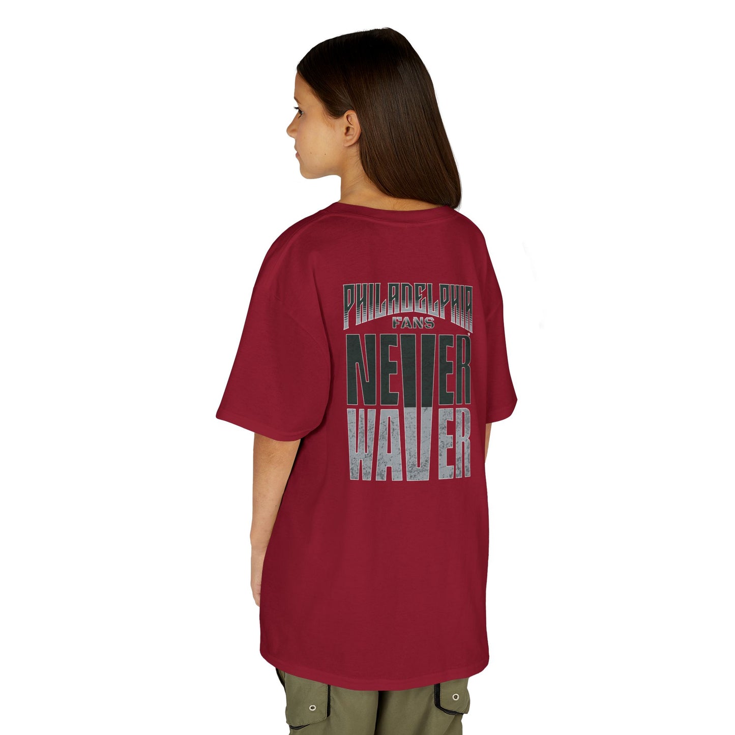 Philadelphia Fans Never Waver Kids Heavy Cotton™ Tee